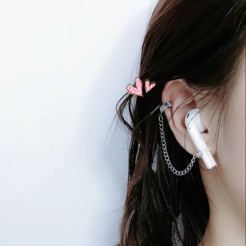 Unisex For Airpods Anti-Lost Ear Clip Stainless Steel Non Piercing Fashion Wireless Earphone Holders Accessories Earrings